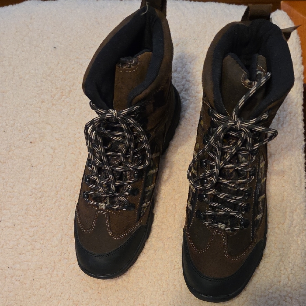 Mens Itasca Brown and Black Camo Men's Hiking Boots Sz 12 NWT NIB